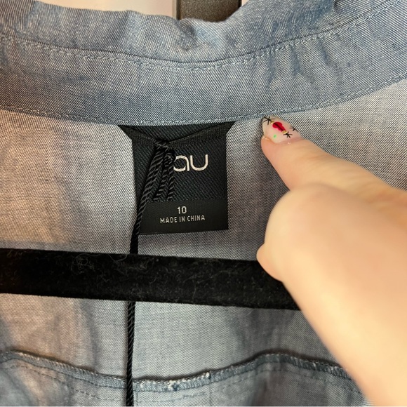 Nau Short Sleeve Twisted Shirt Dress, size 10 NWT - Picture 2 of 13